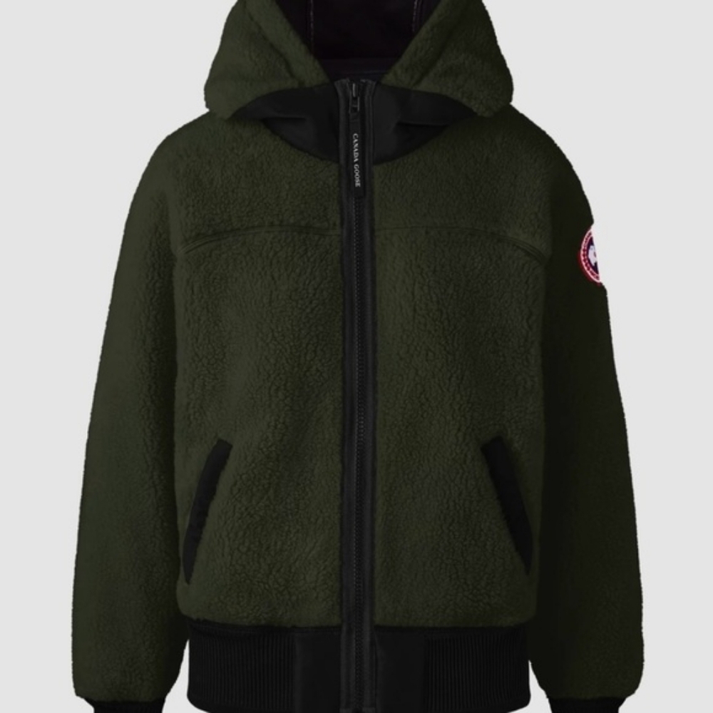 NWT Canada Goose Simcoe Oversized Hoodie Pile Fleece Dark Sage Size Small - Picture 8 of 12